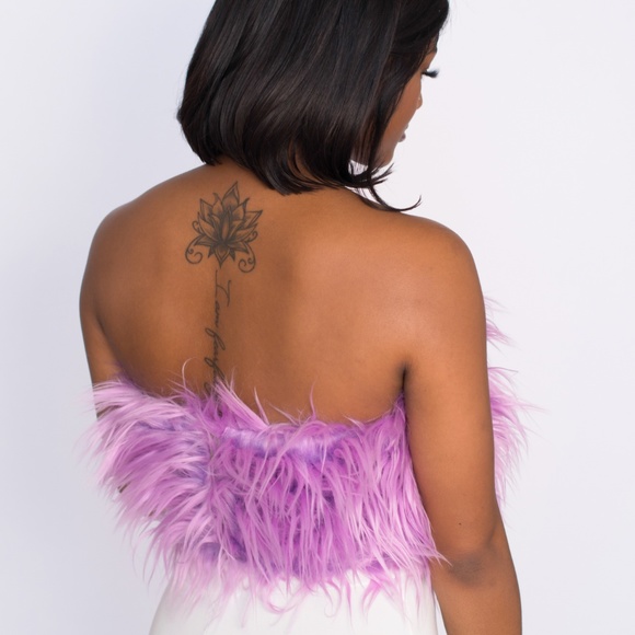 Lavender Fur Crop Top - Picture 2 of 4
